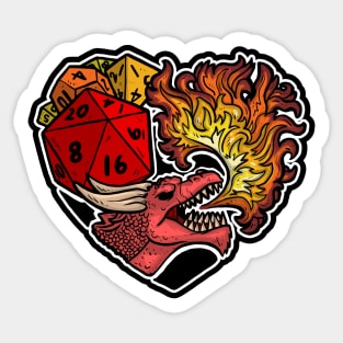 Dice Dragon (Roleplaying Art) Sticker